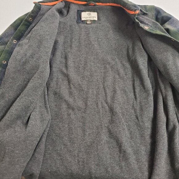 Legendary Whitetails Mens Archer Thermal Lined Flannel Shirt Jacket Size M Green - Picture 3 of 14